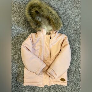 Outdoor Kids Faux-Fur Trim Hooded Coat